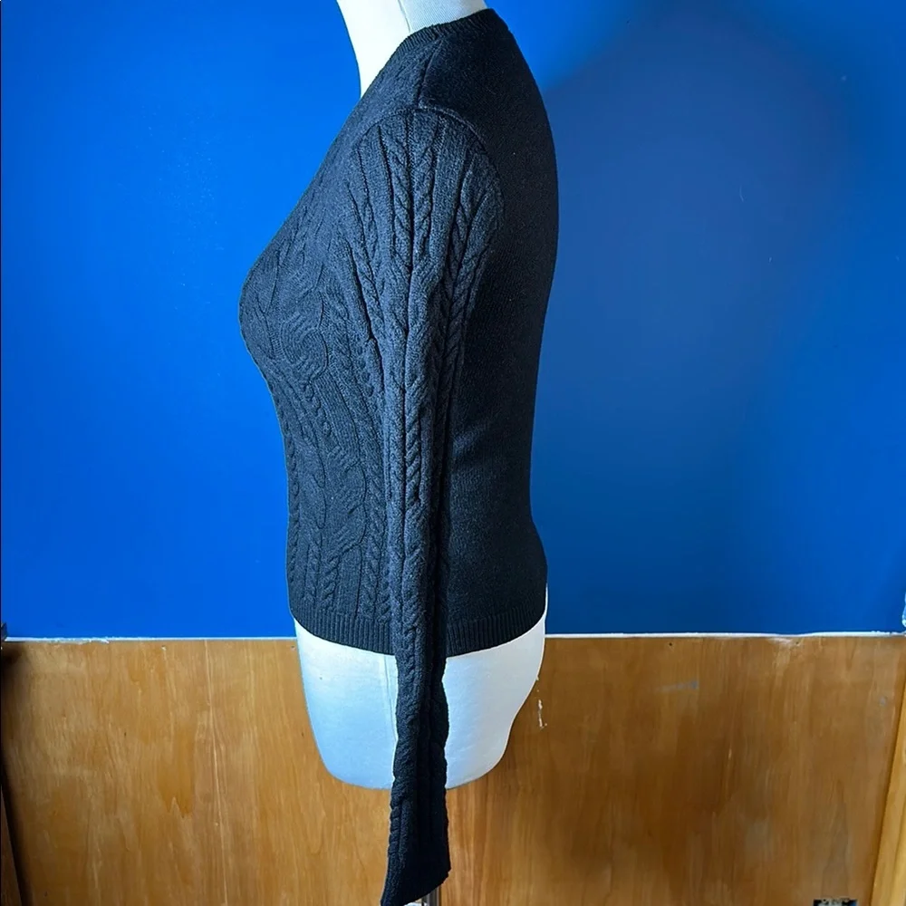 Black Cable Knit Sweater - Picture 3 of 7